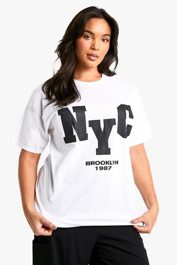 PLUS NYC OVERSIZED T-SHIRT white