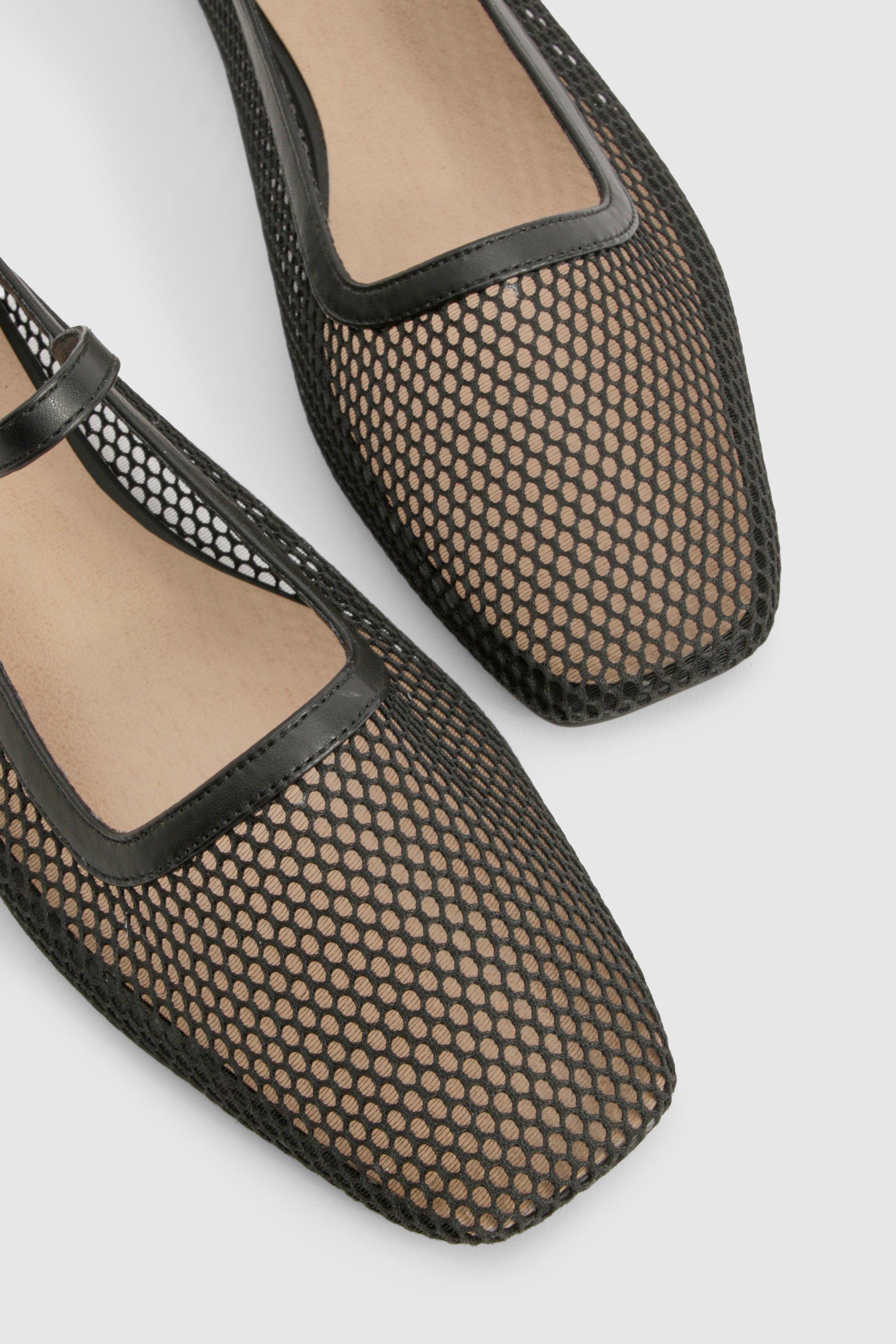 【WOOHWA】BALLET STRAP HOOD T Bamboo Zelous 01 Black Chain T-Strap Ballet Flats - $26.00