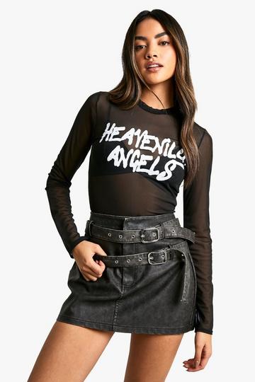 Heavenly Angels Fitted Top black