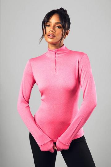 Losse Mergel Dsgn Studio Sport Top Met Korte Rits hot pink