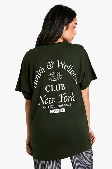 NY Health and Wellness Oversized T-Shirt forest