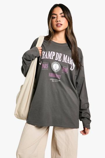 Champ De Mars Long Sleeve T-Shirt charcoal