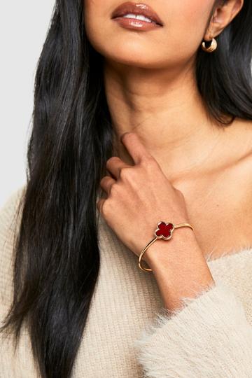 Cherry Red Clover Bangle cherry