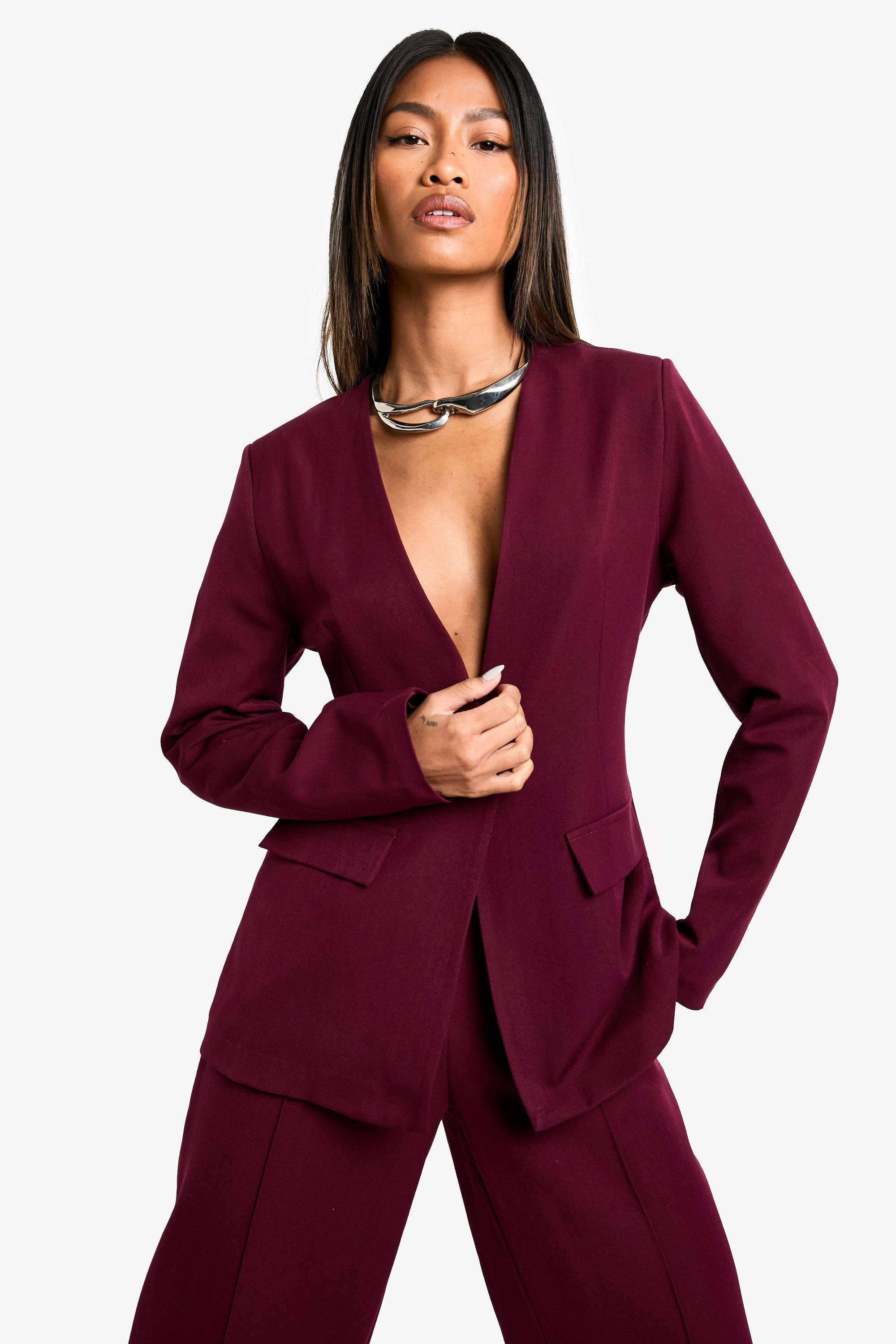 Purple blazer boohoo UK