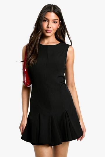 Black Box Pleat Tailored Mini Dress