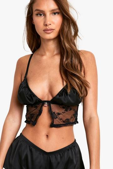 Cherry Trim Cami black