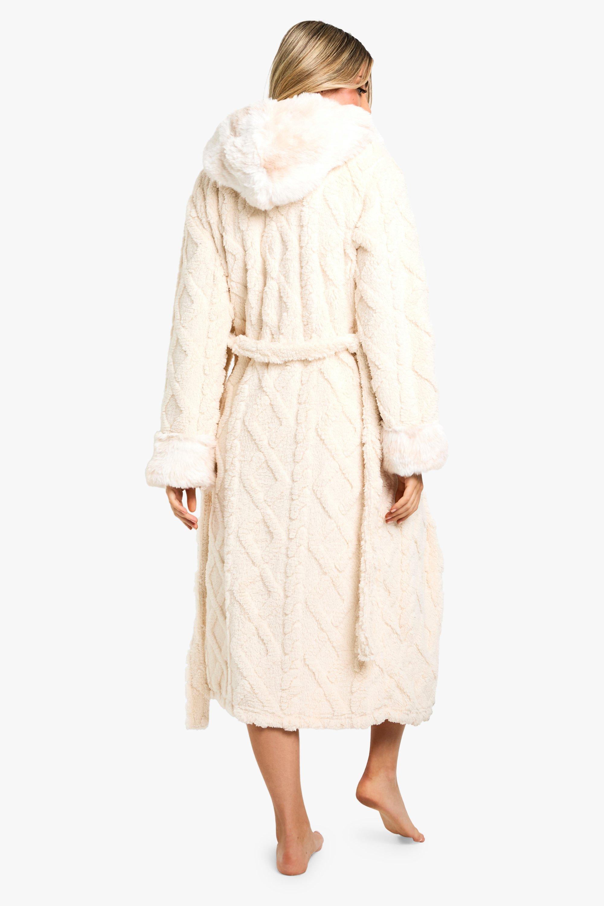 Sherpa robe with hood hotsell
