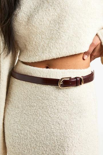 Burgundy Skinny Belt burgundy