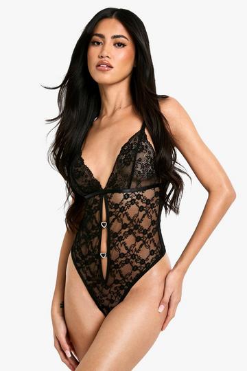 Bodysuit Met Uitsnijding En Steentjes black