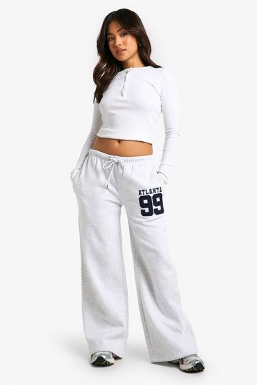 Petite Wide Leg Joggingbroek grey