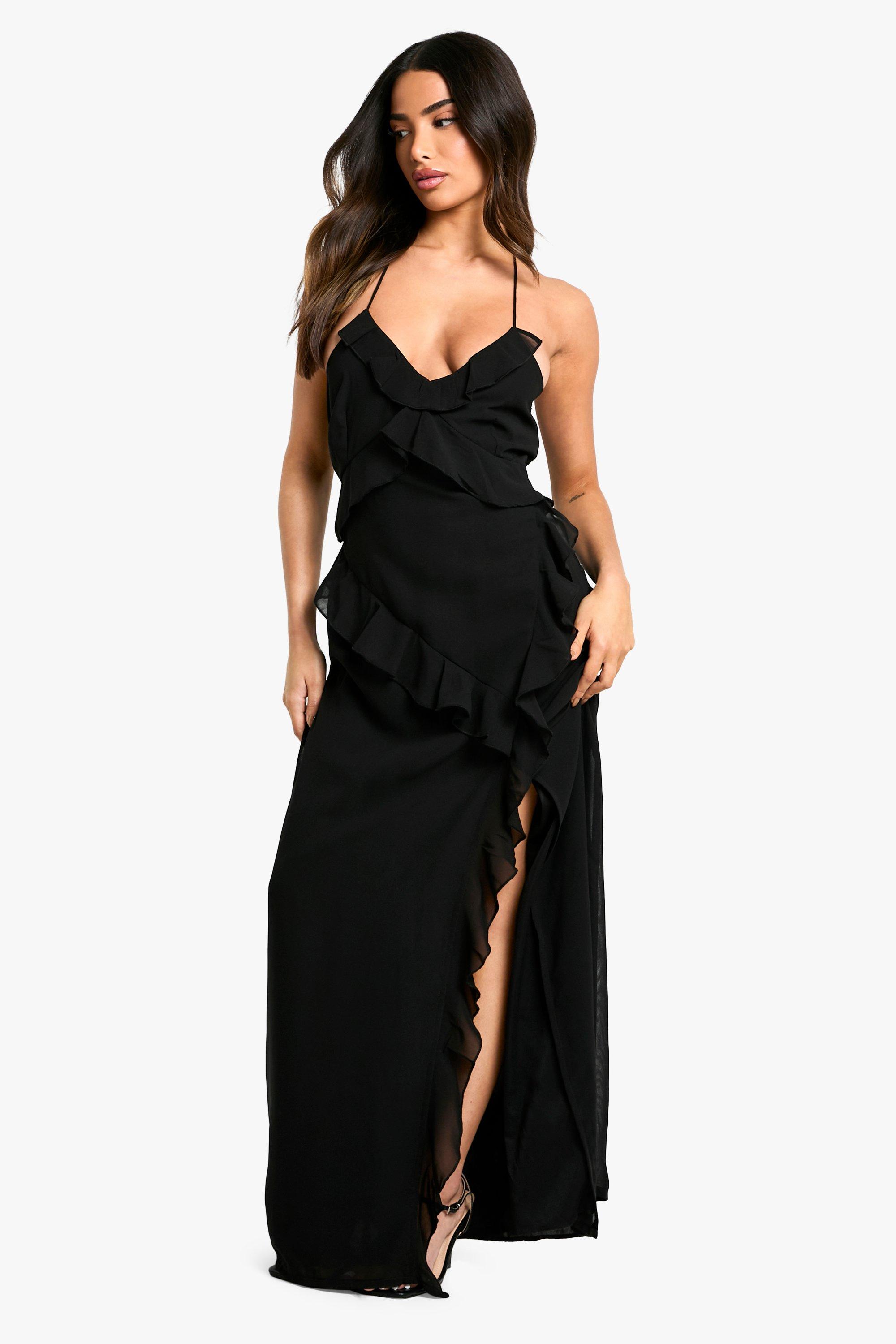 ワンピース maison celon frilly tiered dress BLACK maison celon frilly tiered dress BLACK - メルカリ