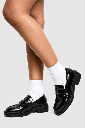 Black Patent Chunky Loafer