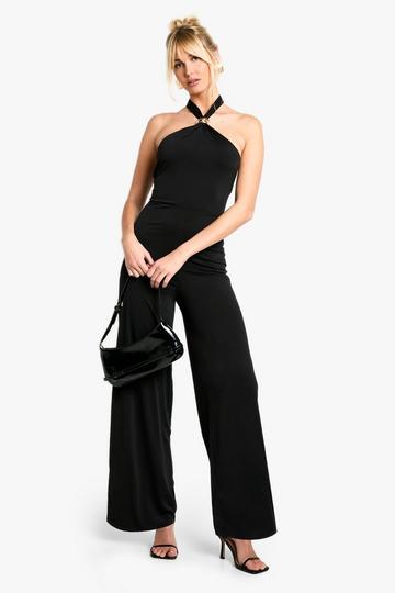 Jumpsuit Met Halter Neck En Zoom Detail black