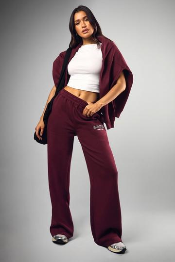 Tall Dsgn Studio Applique Straight Leg Jogger burgundy