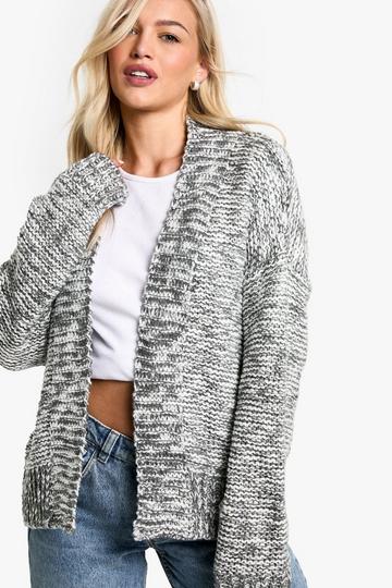 Chunky Knit Slouchy Cardigan charcoal