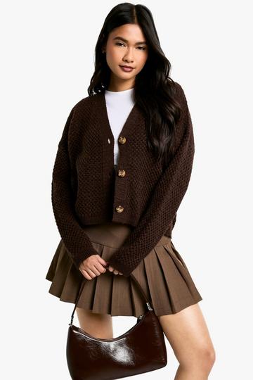 Button Through Cardigan chocolate