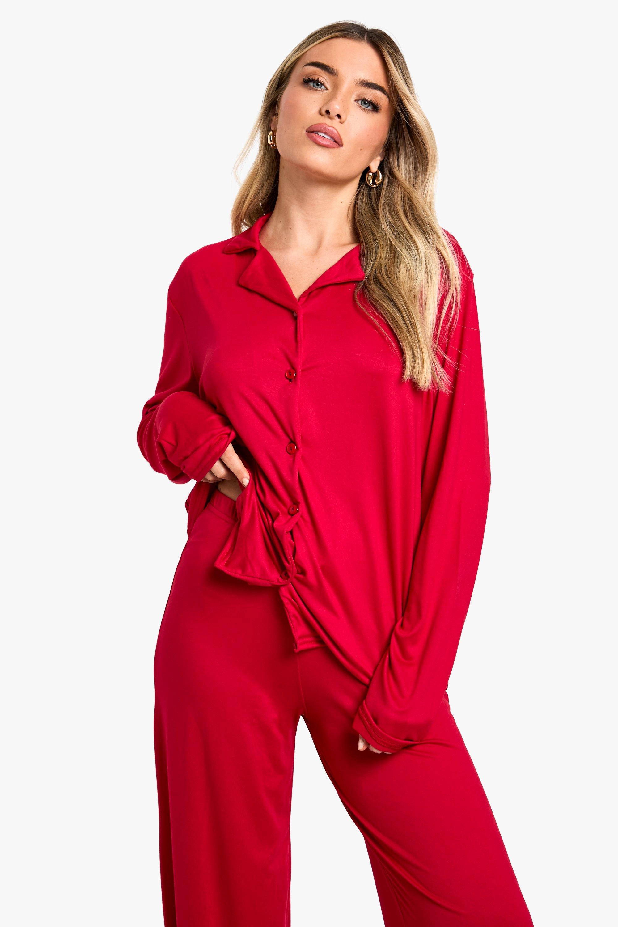 Soft Touch Long Sleeve Shirt And Trouser Pyjama Set