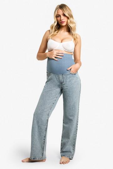 Zwangerschap Over The Bump Boyfriend Jeans light blue