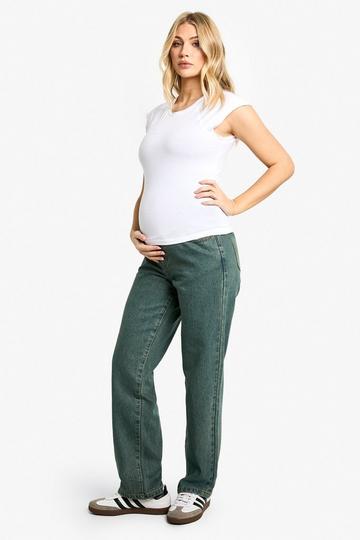 Maternity Over The Bump Boyfriend Jeans mid blue