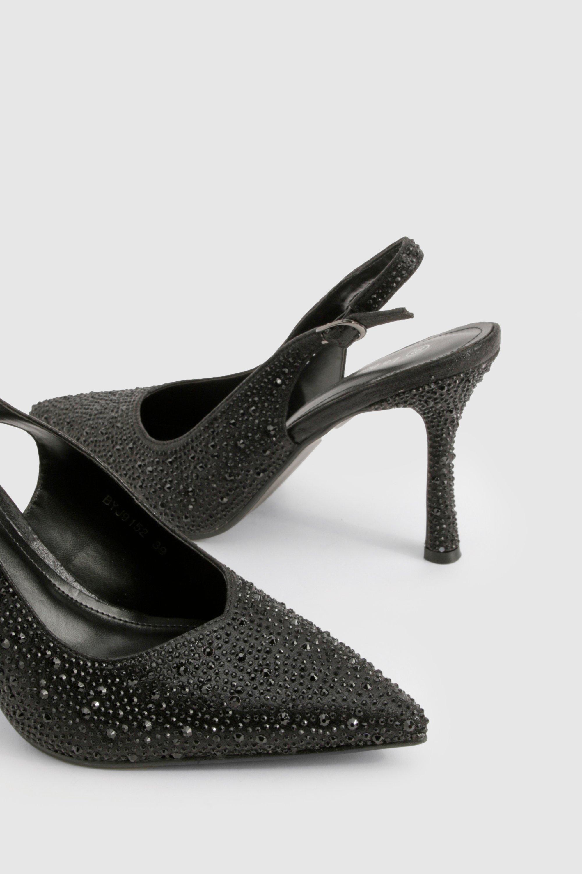 Embellished Slingback Court Shoes
