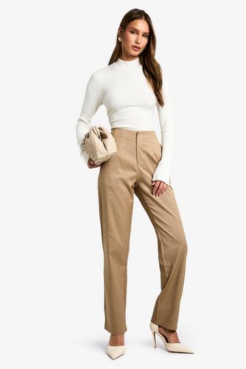 Getailleerde Toelopende Broek taupe