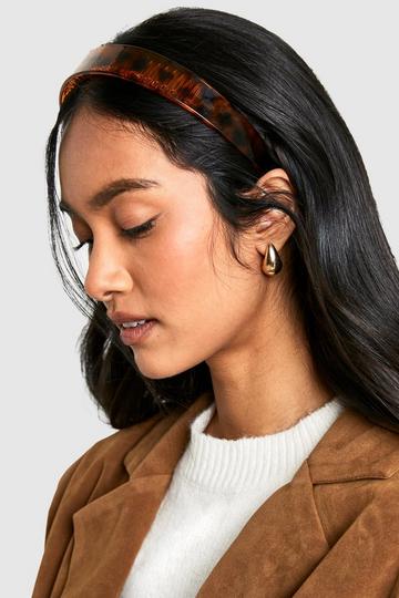 Tortoiseshell Thick Hair Headband orange