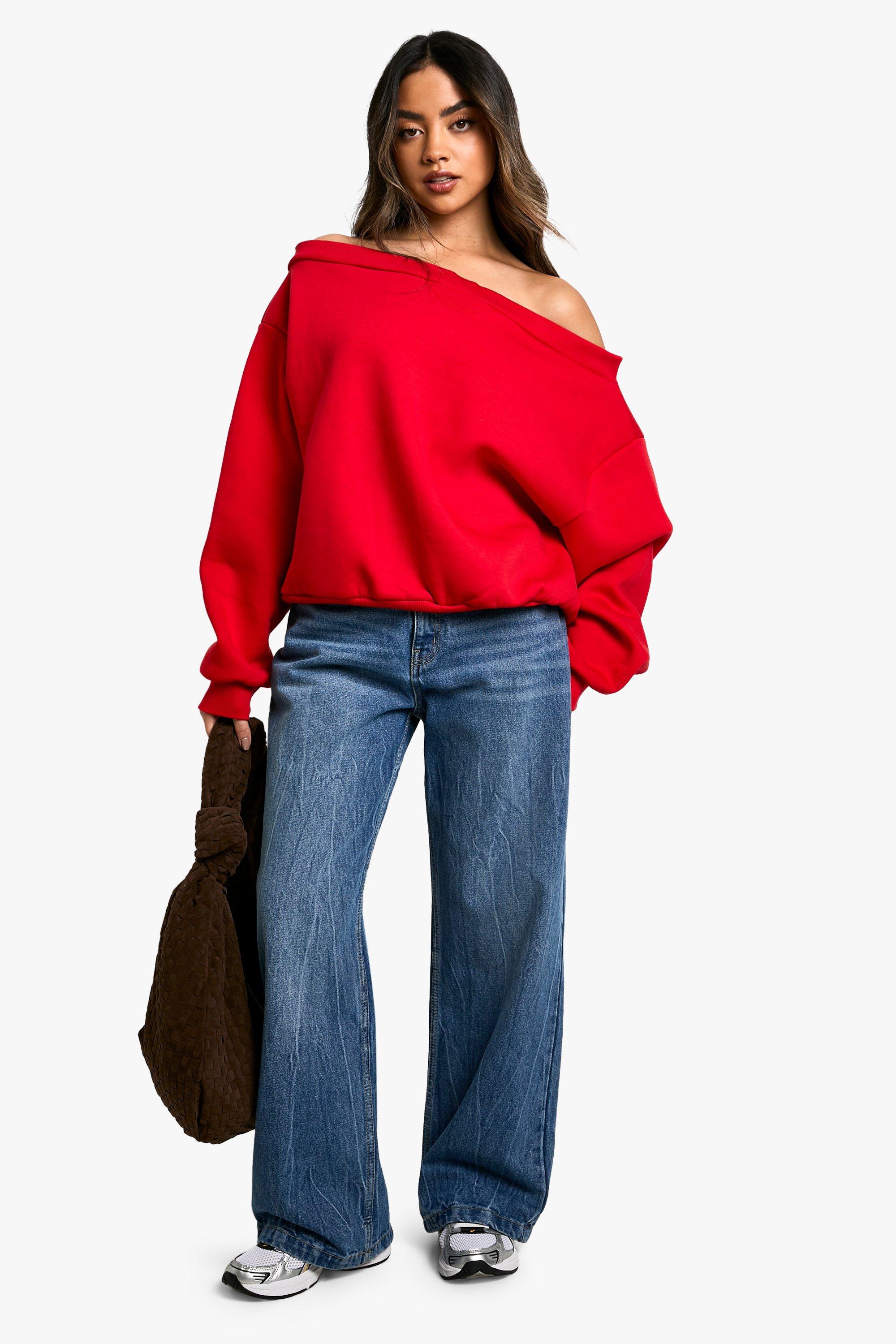 Off the shoulder sweatshirt