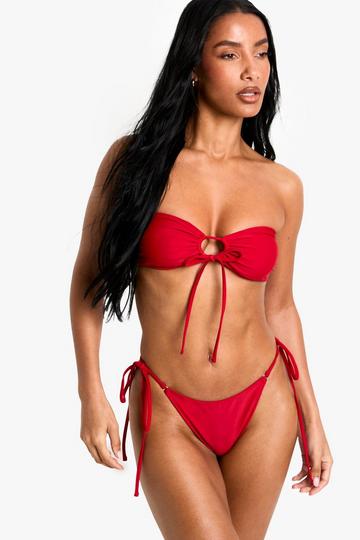 Swimwear Essentials Multiway Bandeau Bikini Top red