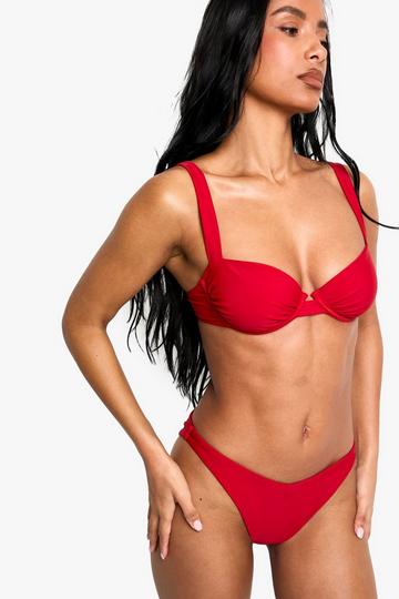 Badmode Essentials Bikini Broekje Met V-Taille red