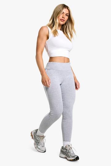 Gestreepte High Waist Leggings grey marl