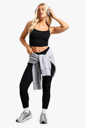 Two tone legging and Cami Set black