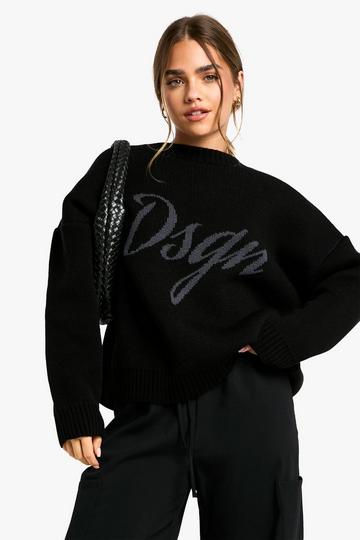 Petite DSGN Jacquard Knitted Jumper black