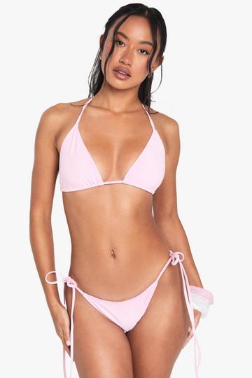 Swimwear Essentials Tie Side Bikini Bottoms pink