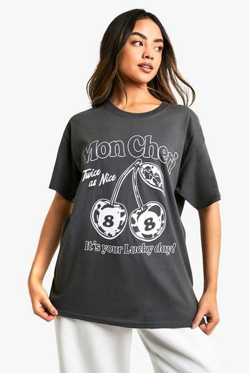 Oversized Mon Cheri T-Shirt charcoal