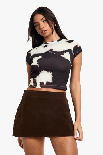 COW PRINT BABY TEE animal