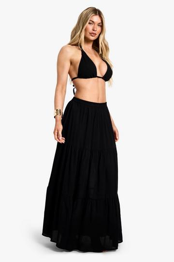 Beachwear Essentials Maxi Skirt black