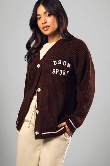 Petite DSGN SPort Knitted Cardigan chocolate