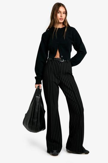 Pinstripe Skinny Flare black