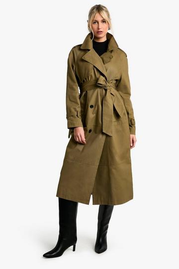 Trenchcoat Met Ceintuur khaki