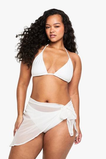 White Plus Beachwear Essentials Mini Sarong