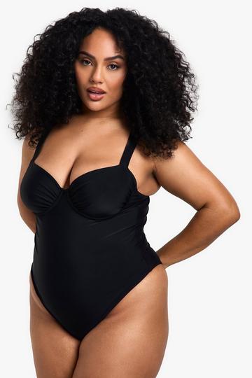 Plus Badmode Essentials Balconette Badpak black