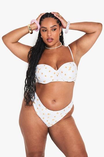 Plus Tangerine Bikini Broekje Met Hoge Taille orange