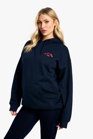 Maternity In My Mom Era Slogan Hoodie & Legging Set navy