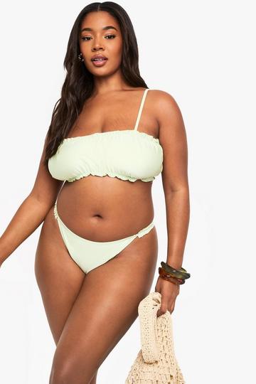 Plus Ruffle Bikini Set sage