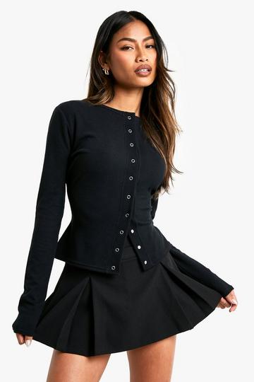 Box Pleat Skort black