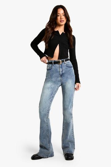 The Tall High Waist Flared Jean vintage wash