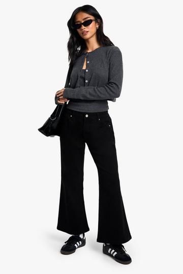 The Petite Bootcut Jeans black