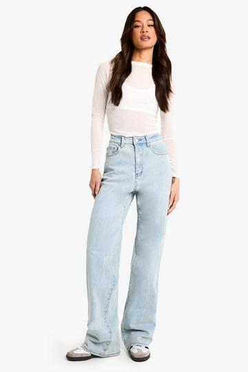 The Tall Baggy Jeans Met Rechte Pijpen bleached blue