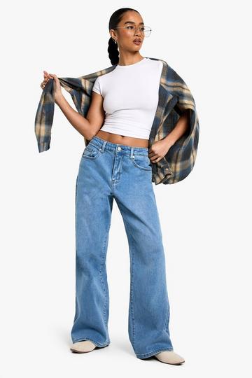 Light Brown The Petite High Waist Loose Straight Jean