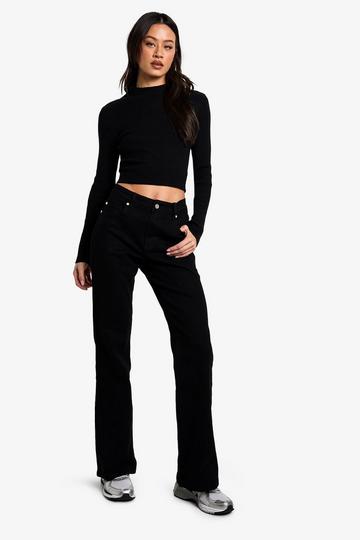 The Tall Low Waist Bootcut Jean black